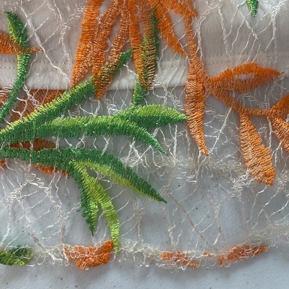 Laundry Shelli Segal Floral Embroidered A-Line Sleeveless Dress Lace Overlay - Picture 6 of 16